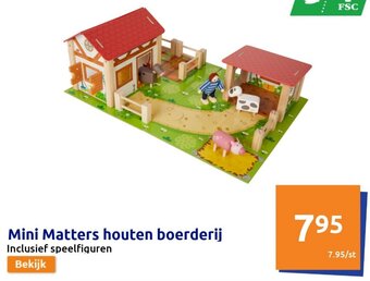 Action Mini Matters Houten Boerderij aanbieding