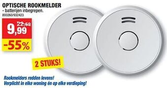 Hubo Optische rookmelder aanbieding