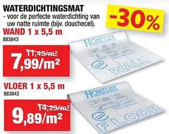 Hubo Waterdichtingsmat wand aanbieding