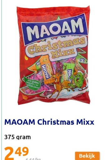 Action Maoam Christmas Mixx 375gram aanbieding