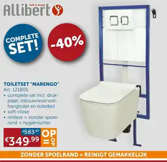 Zelfbouwmarkt Allibert Toiletset "Marengo" Art. 121805 aanbieding