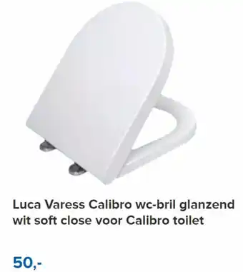 Luca Varess Calibro Wc-Bril Glazend Wit Soft Close Voor Calibro Toilet