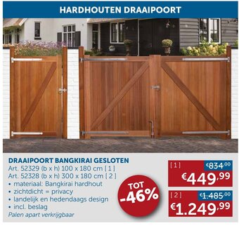 Zelfbouwmarkt Draaipoort bangkirai gesloten aanbieding