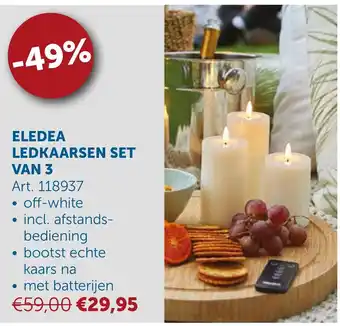 Zelfbouwmarkt Eledea ledkaarsen set van 3 Art. 118937 aanbieding