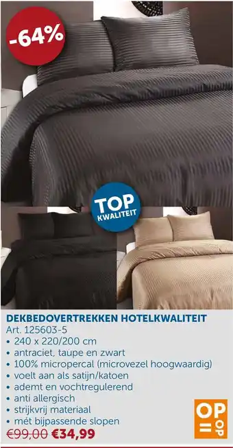 Dekbedovertrekken hotelkwaliteit  Art. 125603-5