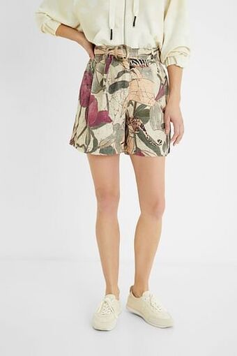 Korte broek van 100% Lyocell - WHITE - 40