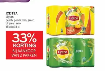 Alvo Ice tea lipton blik 8x33cl aanbieding