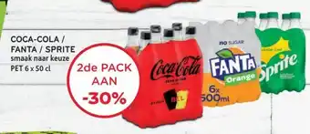 Alvo Coca-cola smaak naar keuze pet 6x50cl aanbieding