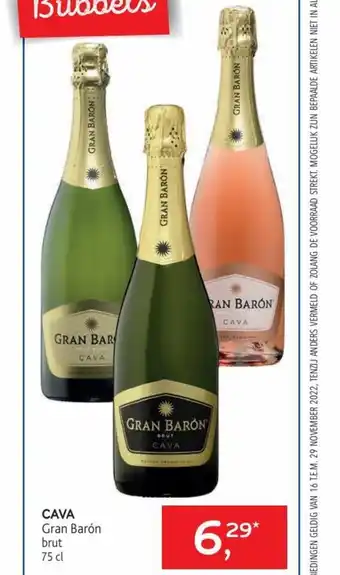 Alvo Gram baron cava brut 75cl aanbieding