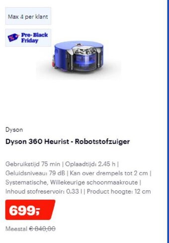 Dyson 360 heurist - robotstofzuiger