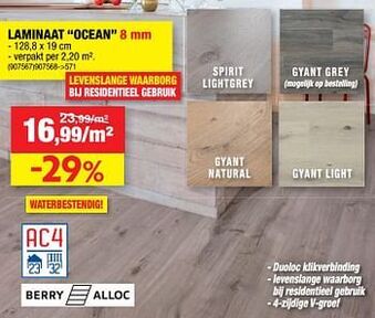 Hubo Laminaat ocean aanbieding