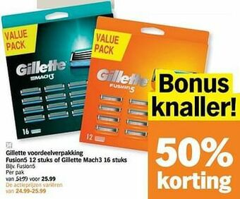 Albert Heijn Gillette fusion5 aanbieding