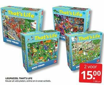 Boekenvoordeel Legpuzzel that`s life aanbieding