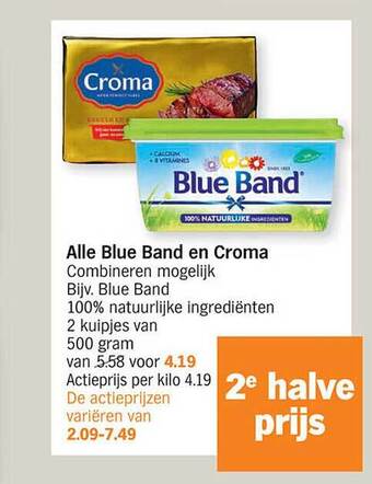 Alle blue band en croma