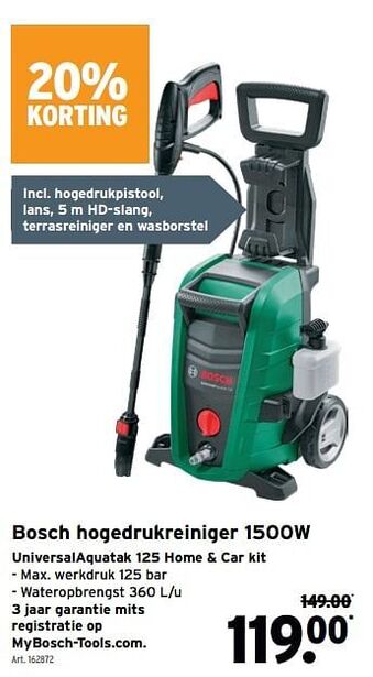 GAMMA Bosch hogedrukreiniger aanbieding