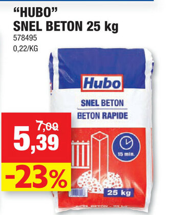 Hubo Hubo Snel Beton 25kg aanbieding