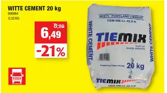 Hubo Witte Cement 20kg aanbieding
