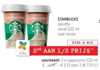 Spar Colruyt Starbucks ijskoffie 220ML aanbieding