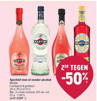 Delhaize Aperitief met of zonder alcohol aanbieding