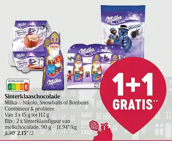 Delhaize Sinterklaaschocolade 1+1 gratis aanbieding