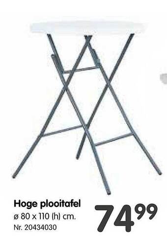 Fun Hoge plooitafel aanbieding