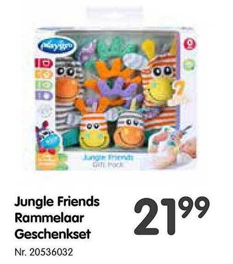 Jungle friends rammelaar geschenkset