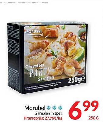 Intermarché Morubel garnalen in spek aanbieding