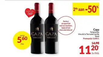 Intermarché Capa tempranillo vino de la tierra de castilla aanbieding
