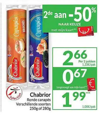 Intermarché Chabrior ronde canapés aanbieding