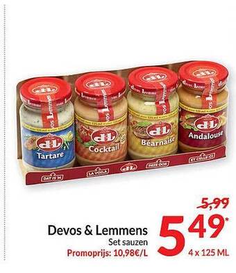 Intermarché Devos & lemmens set sauzen aanbieding