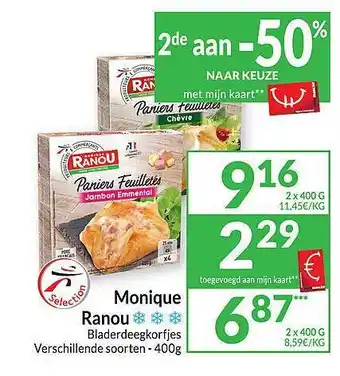Intermarché Monique ranou balderdeegkorfjes aanbieding
