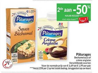 Intermarché Pâturages bechamelsaus of crème anglaise aanbieding