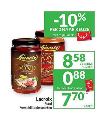 Intermarché Lacroix fond aanbieding