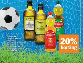 Albert Heijn Carbonell of carapelli olijfolie 20% korting aanbieding