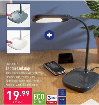 ALDI Light zone ledbureaulamp aanbieding