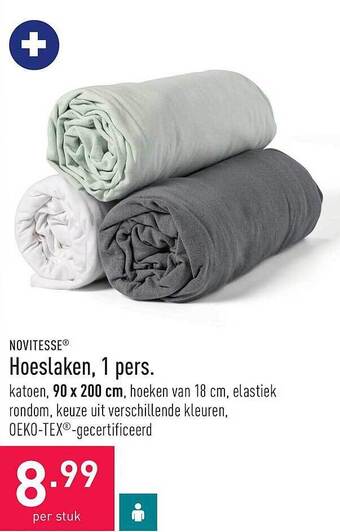 ALDI Novitesse hoeslaken 1 pers aanbieding