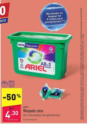 ALDI Ariel waspods color aanbieding