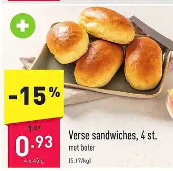 ALDI Verse sandwuiches aanbieding