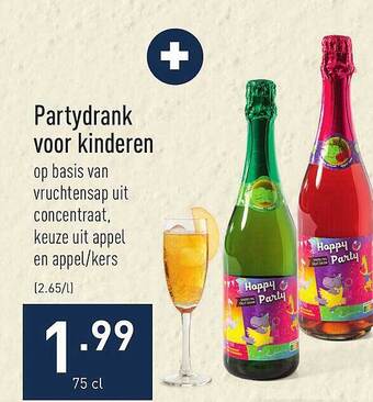 ALDI Partydrank voor kinderen aanbieding
