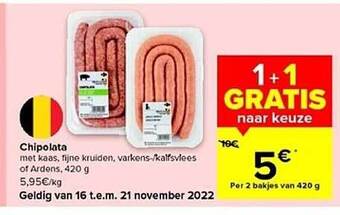 Carrefour Chipolata aanbieding