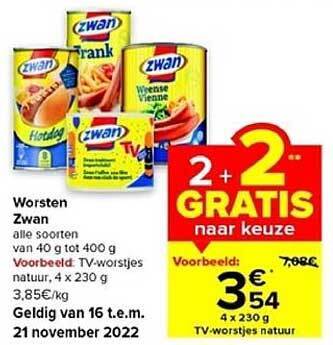 Carrefour Worsten zwan aanbieding