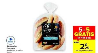 Carrefour Sandwiches carrefour aanbieding