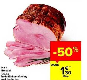 Carrefour Ham breydel aanbieding