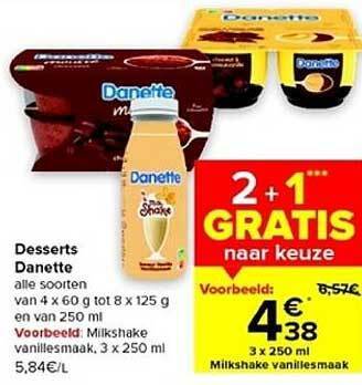 Carrefour Desserts danette aanbieding