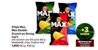 Chips max, max double crunch en strong lay's