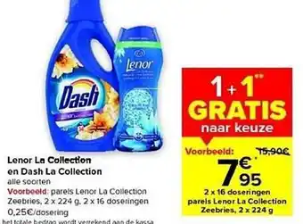 Carrefour Lenor la collection en dash la collection aanbieding