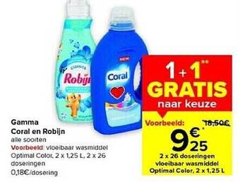 Carrefour Gamma coral en robijn aanbieding