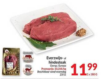 Everzwijn- of hindesteak