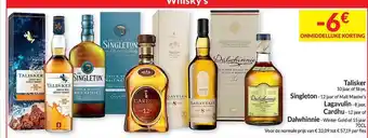 Talisker, singleton, lagavulin, cardhu of dalwhinnie