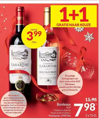 Intermarché Bordeaux aop château labarthe rood or wit moelleux aanbieding